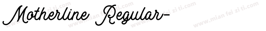 Motherline Regular字体转换